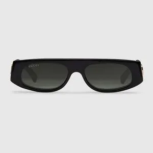 GUCCI GEOMETRIC SHAPED FRAME BLACK FOLD LOGO SUNGLASSES Gucci | Accessories | Gucci Geometric Shaped Frame Black  main image 4